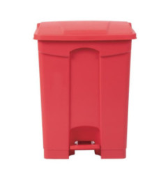 Poubelle de cuisine à pédale Jantex rouge 65L