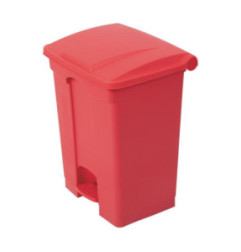 Poubelle de cuisine à pédale Jantex rouge 65L