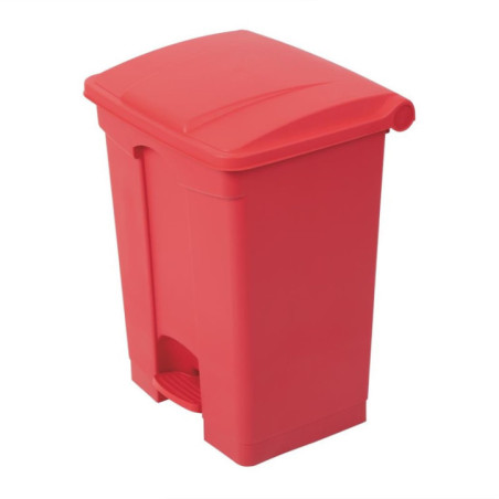 Poubelle de cuisine à pédale Jantex rouge 65L