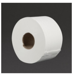 Rouleaux de papier toilette 2 plis mini Jumbo Jantex 150m (lot de 12)