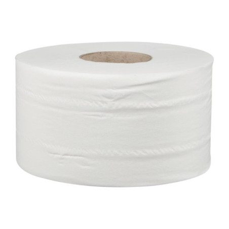 Rouleaux de papier toilette 2 plis mini Jumbo Jantex 150m (lot de 12)