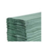 Essuie-mains 1 pli pliage en Z vert 250 feuilles Jantex (lot de 12)