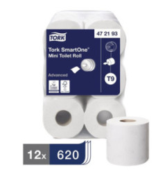 Mini rouleaux de papier toilette Smart One Tork (Lot de 12)