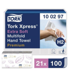 Essuie-mains ultra doux 2 plis Multifold Tork (Pack 2100)