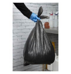 Grands sacs poubelle noirs utilisation courante Jantex 90L (lot de 10)