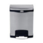 Poubelle à pédale frontale inox Rubbermaid Slim Jim 30L