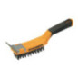 Brosse pour grill avec racloir