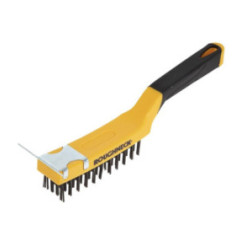 Brosse pour grill avec racloir