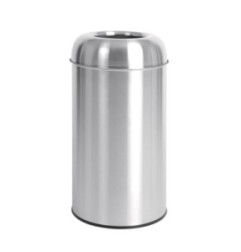 Poubelle dome inox ouverte Bolero 40L