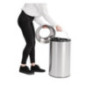 Poubelle dome inox ouverte Bolero 40L
