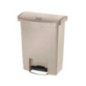 Poubelle à pédale frontale Rubbermaid Slim Jim beige 30L