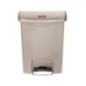 Poubelle à pédale frontale Rubbermaid Slim Jim beige 30L
