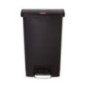 Poubelle à pédale frontale Rubbermaid Slim Jim noire 50L
