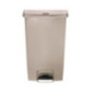 Poubelle à pédale frontale Rubbermaid Slim Jim beige 68L