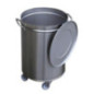 Poubelle inox avec roues et couvercle Gastro M 50L