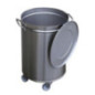 Poubelle inox avec roues et couvercle Gastro M 100L