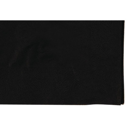 Serviettes cocktail noires 250mm (Lot de 2000)