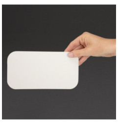 Grands couvercles en carton ciré Fiesta Recyclable pour barquettes aluminium (Lot de 500)