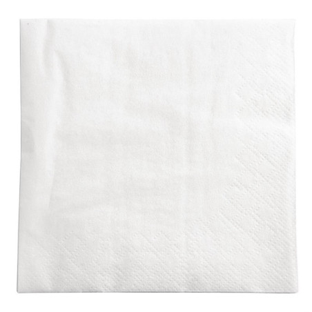 Serviettes cocktail blanches Fasana 250mm (Lot de 1500)