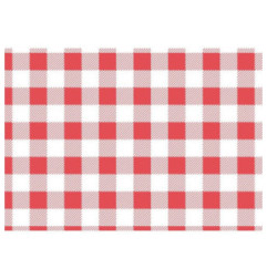 Papier ingraissable vichy rouge 250x250mm lot de 200
