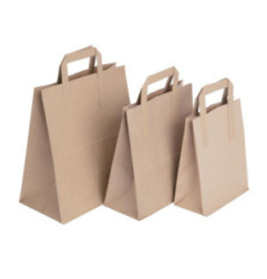 Petits sacs en papier recyclé marron Fiesta Compostable (lot de 250)