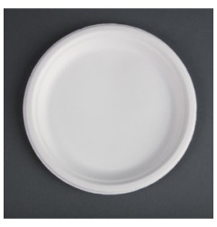 Assiettes en bagasse compostables Fiesta Compostable 26 cm (x50)