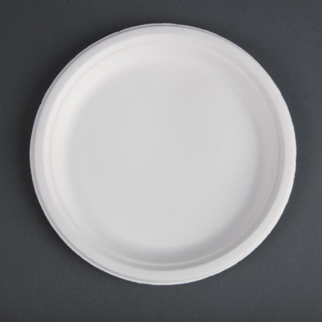 Assiettes en bagasse compostables Fiesta Compostable 26 cm (x50)