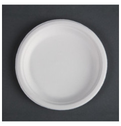 Assiettes en bagasse compostables Fiesta Compostable 17,9 cm (x50)