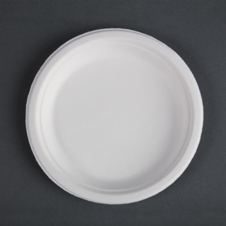 Assiettes en bagasse compostables Fiesta Compostable 17,9 cm (x50)