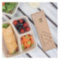 Sachets repas couverts en bois avec serviette Fiesta Compostable (lot de 250)