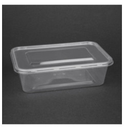 Boîtes moyennes en plastique micro-ondables avec couvercles Fiesta Recyclable 650ml (lot de 250)