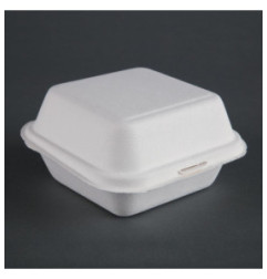 Boîtes à hamburger en bagasse Fiesta Compostable 153mm (Lot de 500)