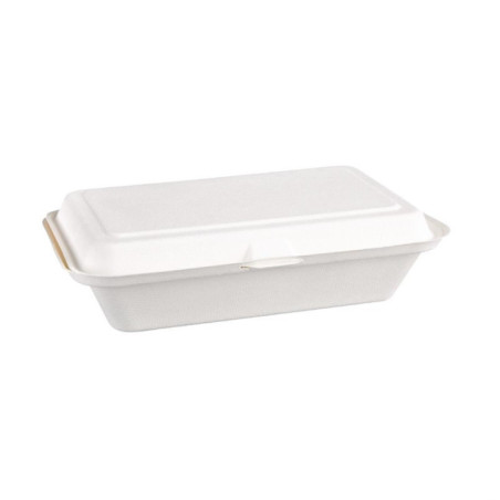 Barquettes à charnière en bagasse compostables Fiesta Compostable 24,8 cm (x250)