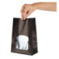 Sacs sandwich en papier recyclable noir avec fenêtre Colpac (lot de 250)