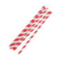 Pailles en papier flexibles compostables Fiesta Compostable rayures rouges (lot de 250)