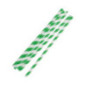 Pailles en papier flexibles Recyclables Fiesta Recyclable rayures vertes (lot de 250)