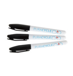 Marqueurs noirs alimentaires permanents Puracycle (Lot de 3)