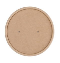 Couvercles en papier pour pots à soupe Fiesta Compostable 98mm FB160 FB162 FB164 (Lot de 500)