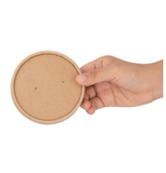 Couvercles en papier pour pots à soupe Fiesta Compostable 98mm FB160 FB162 FB164 (Lot de 500)