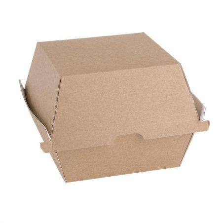 Grandes boîtes hamburger compostables kraft Fiesta Compostable 112mm (lot de 150)