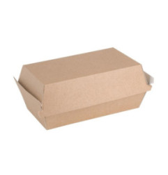 Petites boîtes kraft avec couvercle à charnière compostables Fiesta Compostable 172mm (lot de 200)