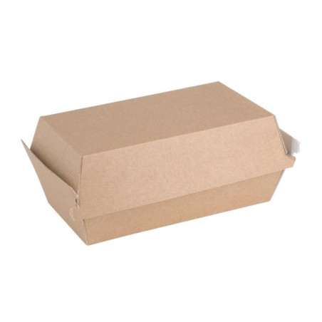 Petites boîtes kraft avec couvercle à charnière compostables Fiesta Compostable 172mm (lot de 200)