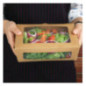 Boîtes salade compostables avec fenêtre en PLA Fiesta Compostable 1600ml (lot de 200)
