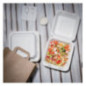 Boîtes avec couvercle à charnière Recyclables en bagasse Fiesta Recyclable 236mm (lot de 200)