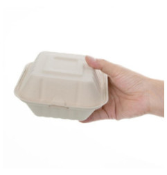 Boîtes hamburger compostables en bagasse coloris naturel Fiesta Compostable 152mm (lot de 500)