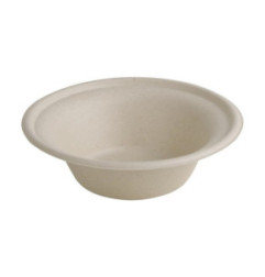 Bols ronds compostables en bagasse coloris naturel Fiesta Compostable 312ml (lot de 50)