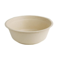 Bols ronds compostables en bagasse coloris naturel Fiesta Compostable 950ml (lot de 50)