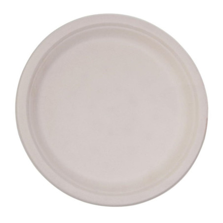 Assiettes rondes compostables en bagasse Fiesta Compostable coloris naturel 260mm (lot de 50)