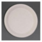 Assiettes rondes compostables en bagasse Fiesta Compostable coloris naturel 260mm (lot de 50)