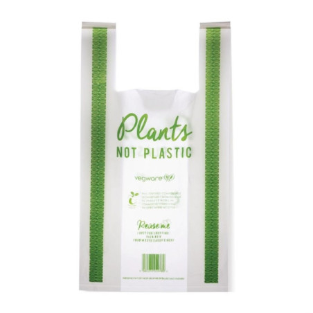 Sacs bretelles compostables en PLA Vegware taille moyenne (lot de 500)